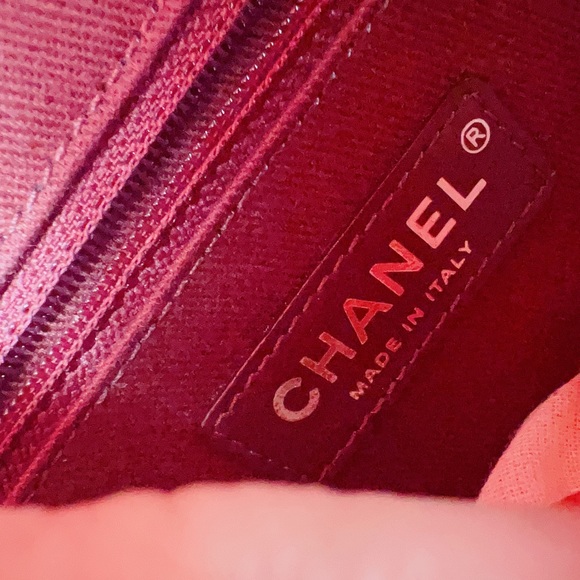 Chanel Red Quilted Calfskin Leather Classic  Flap Bag - Picture 7 of 8